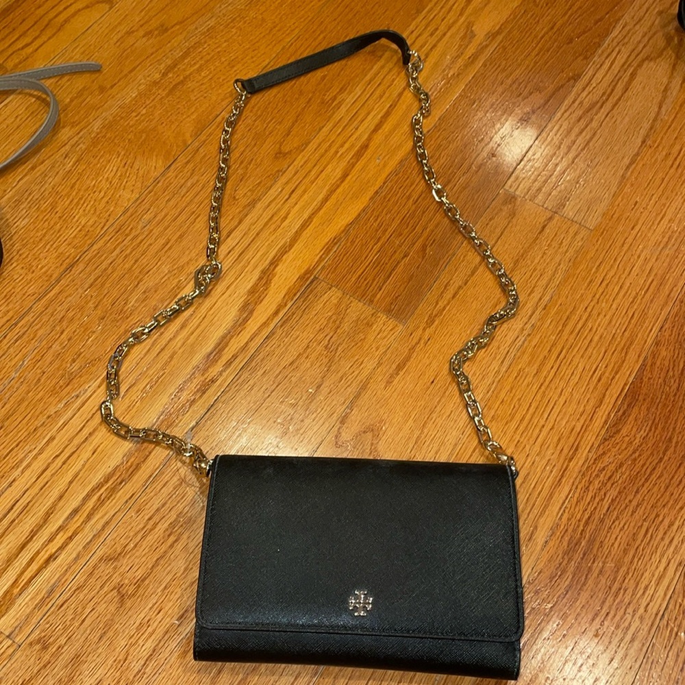 Tory Burch black Robinson leather crossbody bag